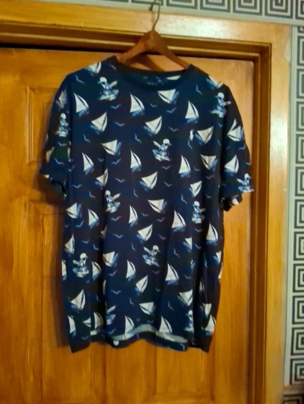 Polo by Ralph Lauren Navy Sailboat Print Short Sleeve Tee